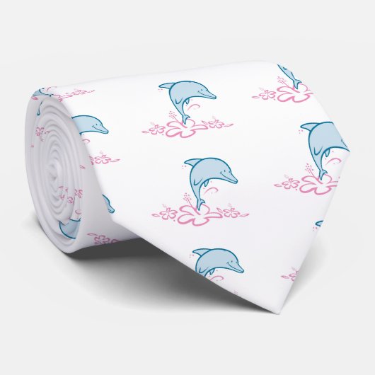 花のイルカ ネクタイ (ロール)