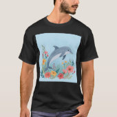 花のイルカ Tシャツ (正面)