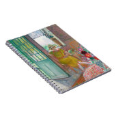 花のインテリアの若い女性 |アンリ・レバスク ノートブック (右側)