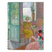 花のインテリアの若い女性 |アンリ・レバスク ノートブック (正面)