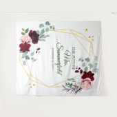 花のインテリア　ユーカリ　幾何学　ウェディングシャワー タペストリー (正面(横))