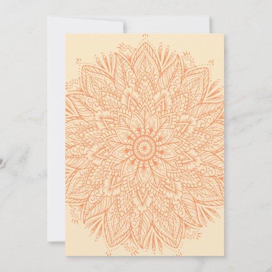 花のインド・サンギート結婚式 招待状 (裏面)