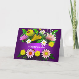 花のイースターカード サンキューカード