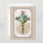 花のイースタークロス ポストカード (正面/裏面)