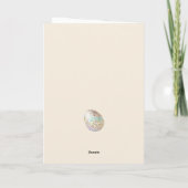 花のイースターハットで愛らしいペットのヘビ シーズンカード (裏面)