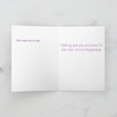 花のイースターハットで愛らしいペットのヘビ シーズンカード (内部)