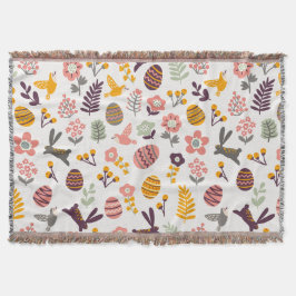 花のイースター春パターン|ブランケット スローブランケット