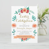 花のイースター・セレブレーション招待状 招待状 (スタンド正面)
