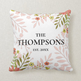 花のウェディングまたはアニバーサリーギフト クッション