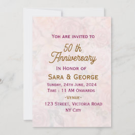 花のウェディングアニバーサリー招待状 招待状