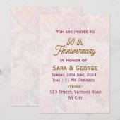 花のウェディングアニバーサリー招待状 招待状 (正面/裏面)