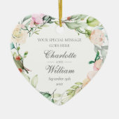 花のウェディングオルナメント アニバーサリーオルナメント セラミックオーナメント (正面)