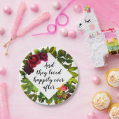 花のウェディングギフト ハッピーエバーアフター ペーパープレート (パーティー)