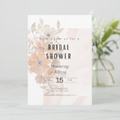 花のウェディングシャワー招待状 招待状 (スタンド正面)