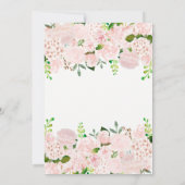 花のウェディングシャワー ビンゴカード (裏面)