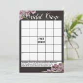 花のウェディングシャワー ビンゴゲームカード 招待状 (スタンド正面)