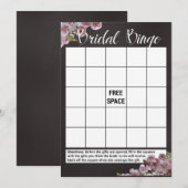 花のウェディングシャワー ビンゴゲームカード 招待状 (正面/裏面)