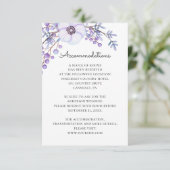 花のウェディングデコレーション。紫の花 エンクロージャーカード (スタンド正面)