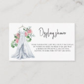 花のウェディングドレス - ディスプレイシャワー エンクロージャーカード (正面)