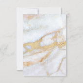 花のウェディングマーブルバースデーゴールドホワイトパール 招待状 (裏面)