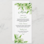 花のウェディングメニューカード メニュー (正面/裏面)