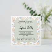 花のウェディング招待状のパターン 招待状 (スタンド正面)