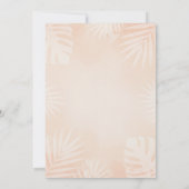 花のウェディング招待状 ソフトトロピカル 招待状 (裏面)