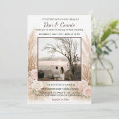 花のウェディング招待状 デジタルダウンロードが利用可能 招待状 (スタンド正面)