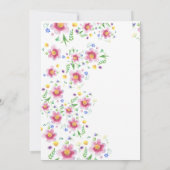 花のウェディング招待状 招待状 (裏面)