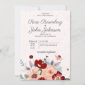 花のウェディング招待状 招待状 (正面)