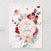 花のウェディング招待状 招待状 (裏面)