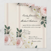 花のウェディング招待状 招待状 (正面/裏面)