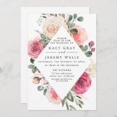 花のウェディング招待状 招待状 (正面/裏面)