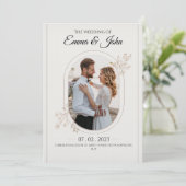 花のウェディング招待状 招待状 (スタンド正面)