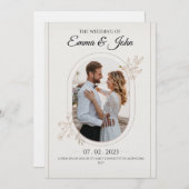 花のウェディング招待状 招待状 (正面/裏面)