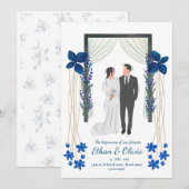 花のウェディング招待状 招待状 (正面/裏面)