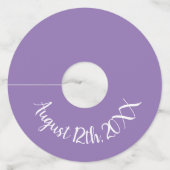 花のウェディング バースデー パーティー ケーキ フロスティング ローズ ワイングラスタグ (裏面)