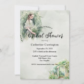 花のウェディング リリー・オブ・ザ・バレー ブライダルシャワー 招待状 (正面)