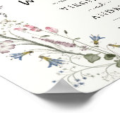 花のウェルカム結婚ポスター ポスター (角)