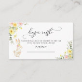 花のウサギのおむつくじ券 エンクロージャーカード (正面)