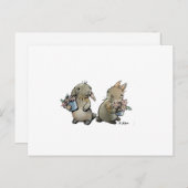 花のウサギのポストカード ポストカード (正面/裏面)