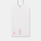 花のウサギ女の子の赤ちゃんシャワー ギフトタグ (裏面)