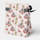 花のウサギ耳 ブライダルシャワー ピンク フェイバーボックス (裏面サイド)