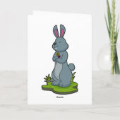花のウサギ カード (裏面)
