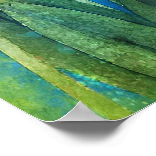 花のウサギ ポスター (角)