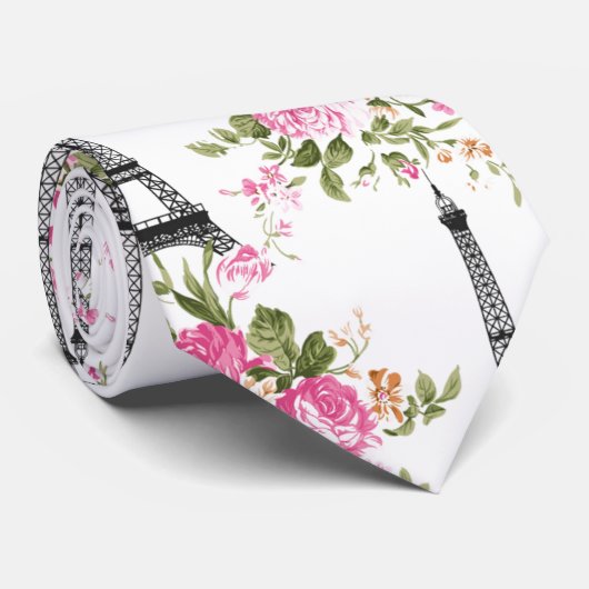 花のエッフェル塔 ネクタイ (ロール)