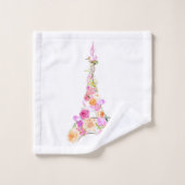 花のエッフェル塔 バスタオルセット (ウォッシュタオル)