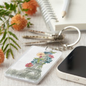 花のエッフェル塔|パリ、フランス キーホルダー (正面右)