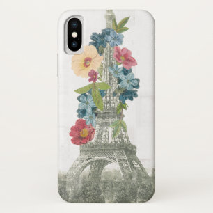 花のエッフェル塔 パリ、フランス iPhone X ケース