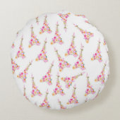 花のエッフェル塔 ラウンドクッション (裏面)